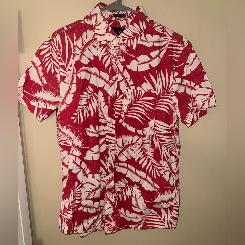 Tropical American Eagle Men’s Button-up